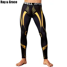 RAY GRACE мужские трико для бега Спортивные Компрессионные брюки для спортзала обтягивающие леггинсы для спортивной йоги мужские брюки для фитнеса спортивные штаны для бега