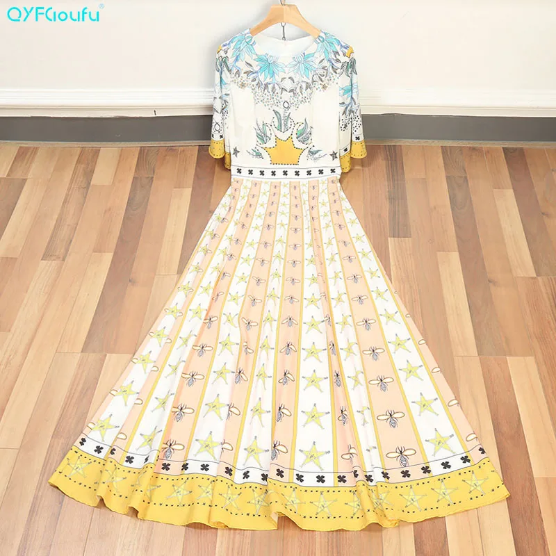QYFCIOUFU 2018 High Quality font b Women b font Flowy Maxi font b Dress b font