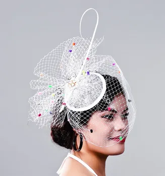 

Women Chic Fascinator Hat Cocktail Wedding Party Church Headpiece Headband Fashion Headwear Fancy Feather Hair Accessory MD16021