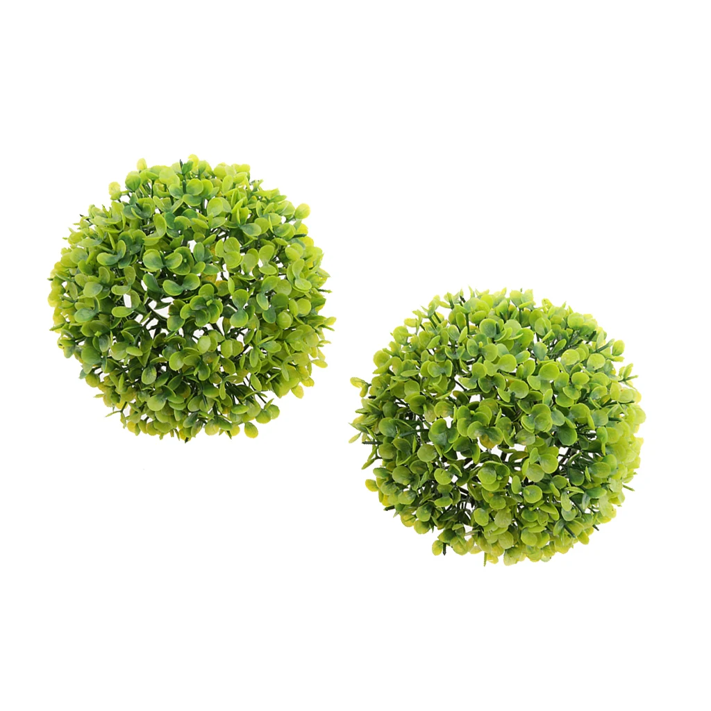 1pc 17cm Artificial Topiary House Plants Ball Pool Patio Garden Porch Green