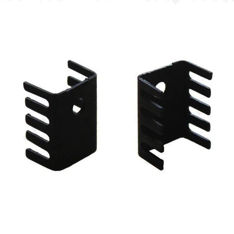 20 개/몫 검정색 알루미늄 19x15x10mm TO-220 TO220 MOS,L7805 LM337 삼극관 트랜지스터 쿨러 IC 칩용 방열판 라디에이터