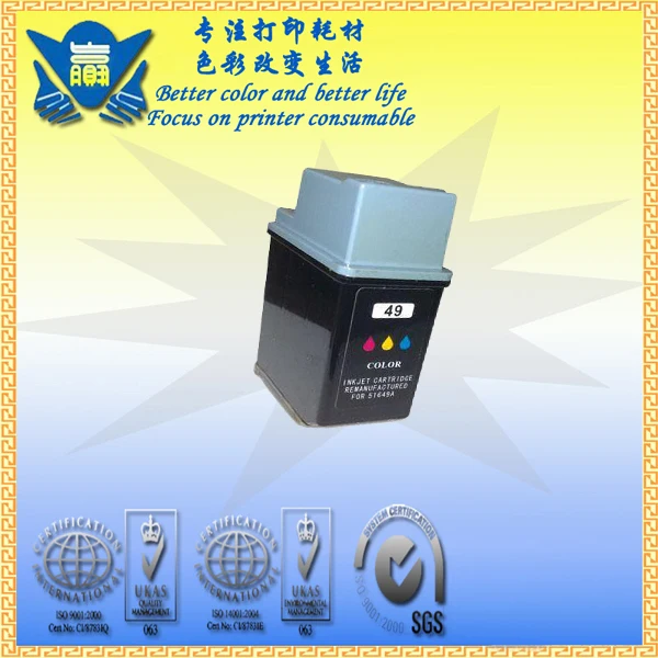 

JIANYINGCHEN Remanufactured ink cartridge replacement for HP49 for Deskjet 350c 350cBi 600 600c(2pcs/lot)
