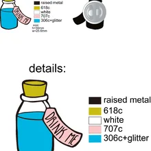 Черный никель+ железо+ эпоксидные+ бабочка клатч значки, пользовательские металлический логотип этикетки на продажу