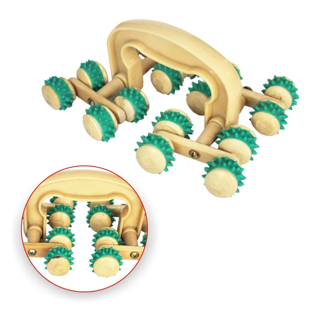 Деревянный 16-колесо для отдыха массажер массаж ног Луноход релаксации ног, спины, рук