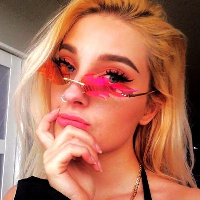 Fashion-Fire-Flame-Sunglasses-Women-Men-New-Metal-Rimless-Sun-Glasses-Vintage-Gothic-Oculos-Feminino-Lentes