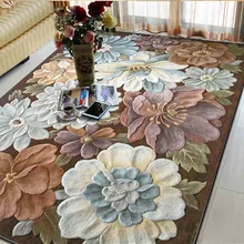 Шерстяные Ковры большого размера для гостиной, спальни, классические художественные ковры с вышивкой, Декоративный Напольный ковер, цветочный ковер