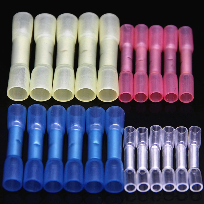 Splice Heat Shrink Butt Wire 100pcs Terminals Crimp Connectors 1022AWG Sets Car Audio & Video