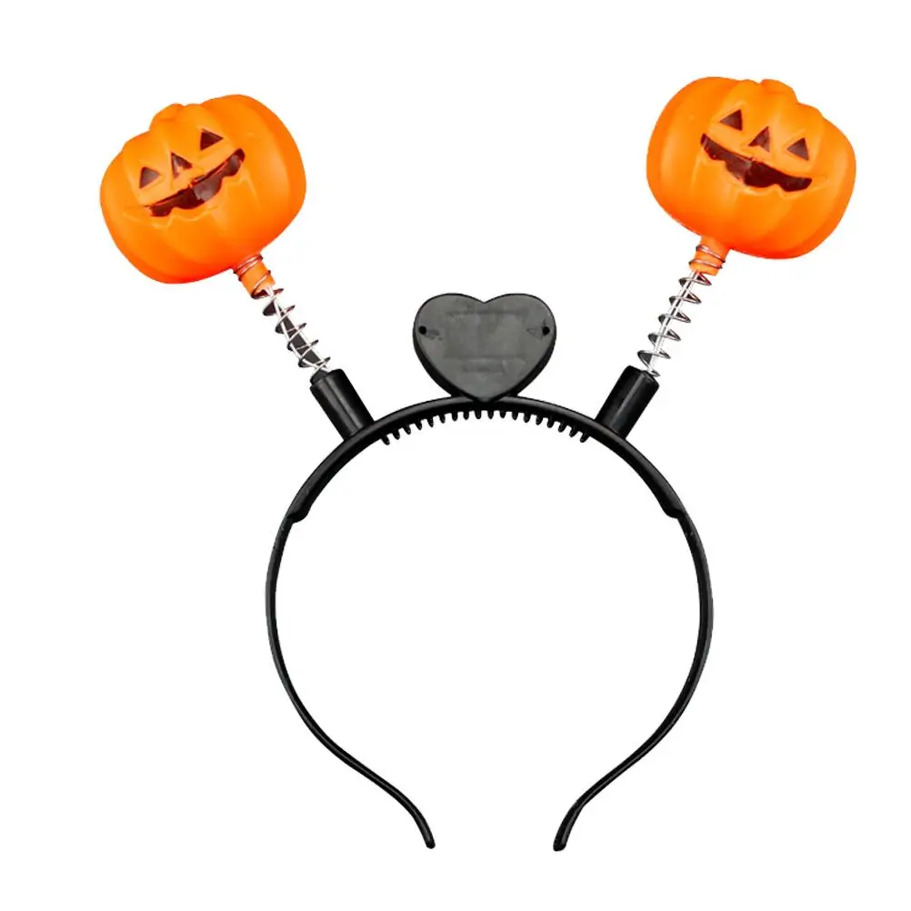 1pcs LED Pumpkin Headband Luminous Light Up Pumpkin Hair Hoop Headdress