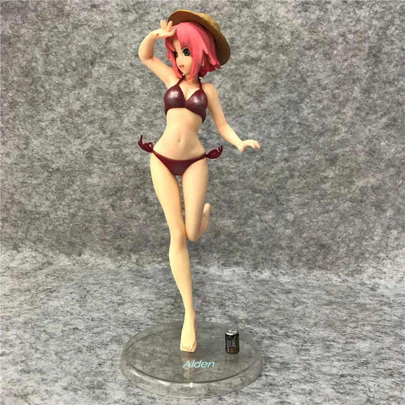 

9" Anime Sexy Figures Naruto Gals Naruto Shippuden Haruno Sakura Ver.Splash PVC Figure Collectible Model Toy BOX 22CM B493