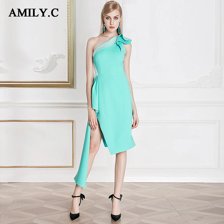 

Amily.c 2018 New Spring Women Dress Halter Neck Sexy Bodycon Sashes Dress Celebrity Party Green Khaki Dresses Wholesale Vestidos