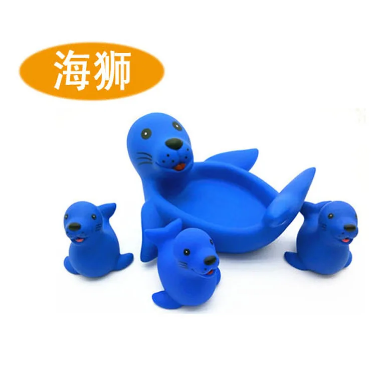 Кричащее животное держит три очень большие звучащие игрушки для купания матери и ребенка игрушки для купания - Цвет: 6