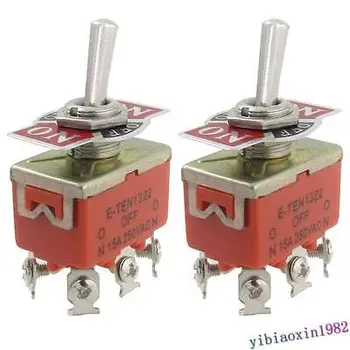 

10 Pcs AC 250V 15A Amps ON/OFF/ON 3 Position DPDT Toggle Switch