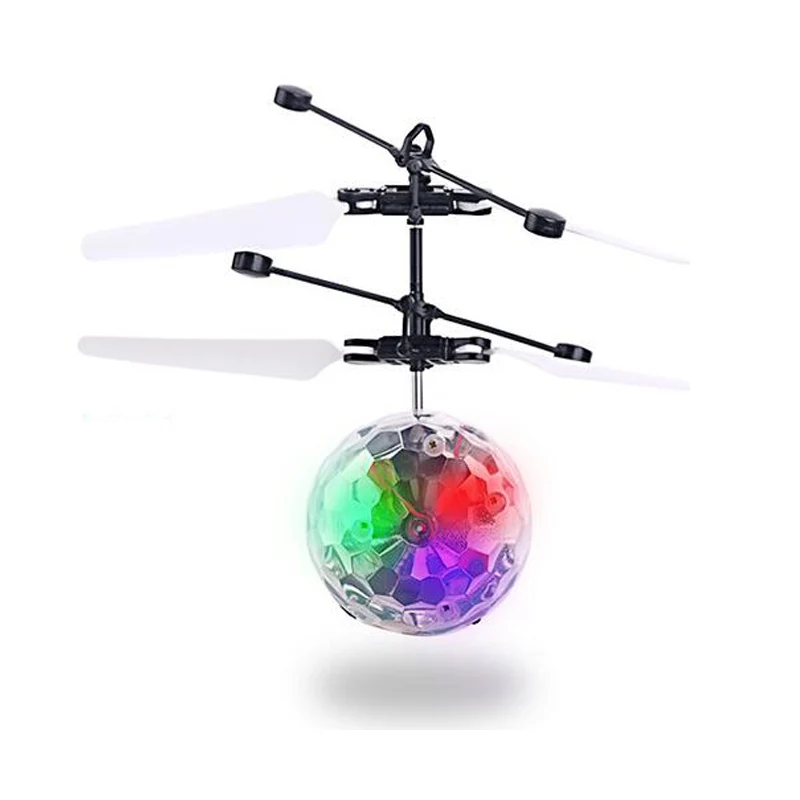 

Mini RC Flying Ball RC Infreared Induction Helicopter Crystal Ball with LED Flashing Light Hand control Toy for Children