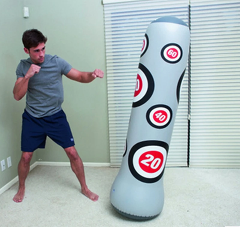

Inflated Boxing Tumbler Bop Bag Boxing Training Tools Inflatable boxing Tumbler Roly-poly punching bag 1.6M