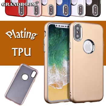 

1000pcs Royal Luxury Electroplate Gilded Plating Cases For iPhone XS Max XR X 8 7 6 6S Plus Shockproof Soft TPU Hard Back Cover