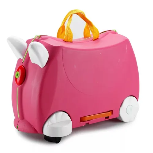 KLQDZMS Детский чемодан для путешествий на открытом воздухе, чемодан для путешествий, переносная сумка для переноски на колесиках, сумки для детских игрушек, чехлы на колесиках - Цвет: Pink