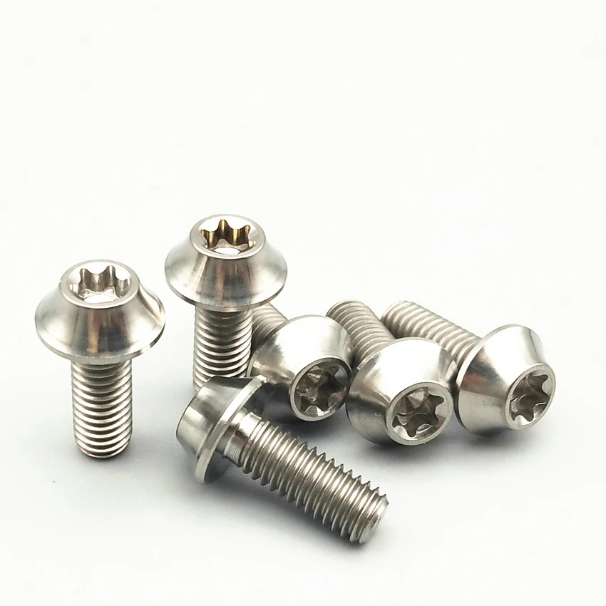 Titanium bolts M6 x16 Disc Brake Ti Bolt Titanium bolts DIY Burned