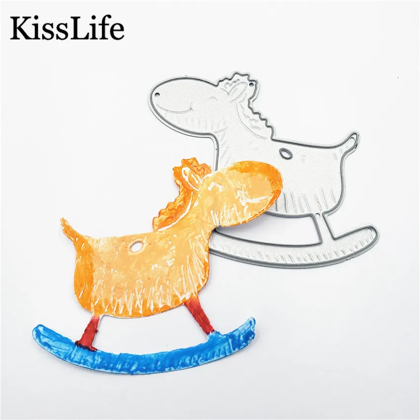 2019 New Kids Toys Rocking Horse Metal Cutting Dies Card Making Scrapbooking Kscraft Children's Day Christmas | Дом и сад