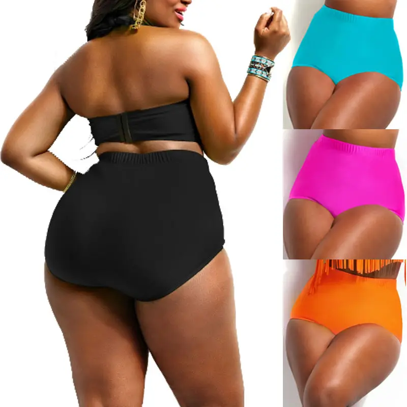 

Plus Size Women Sexy Bikini Beach Swimsuit Lady High Waist Bottoms Shorts Bathing Swimwear XL-4XL