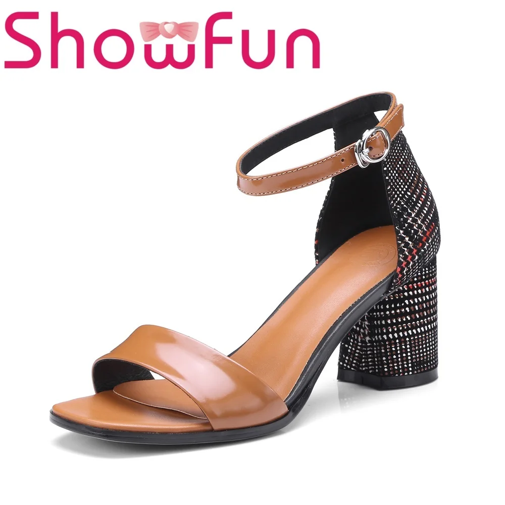 square high heel sandals