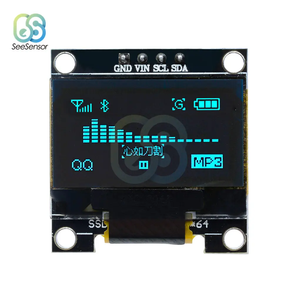 

4pin 0.96" Blue 0.96 inch OLED 128X64 OLED Display Module for arduino 0.96" IIC I2C Communicate SSD1306