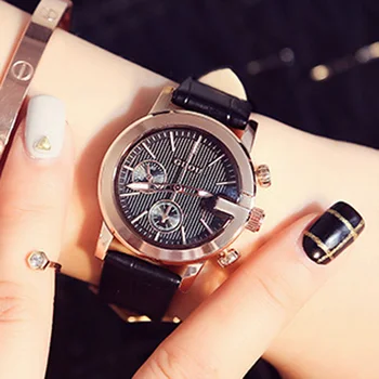 

GUOU Ladies Watch Fashion Luxury Women's Watches Rose Gold Bracelet Women Watches Casual Leather Clock relogio feminino saat