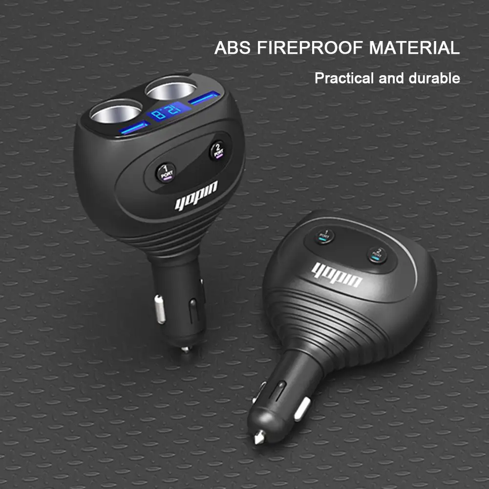 

Car Charger Dual USB 2 Port LCD Display Lighter Adapter Cigarette Socket