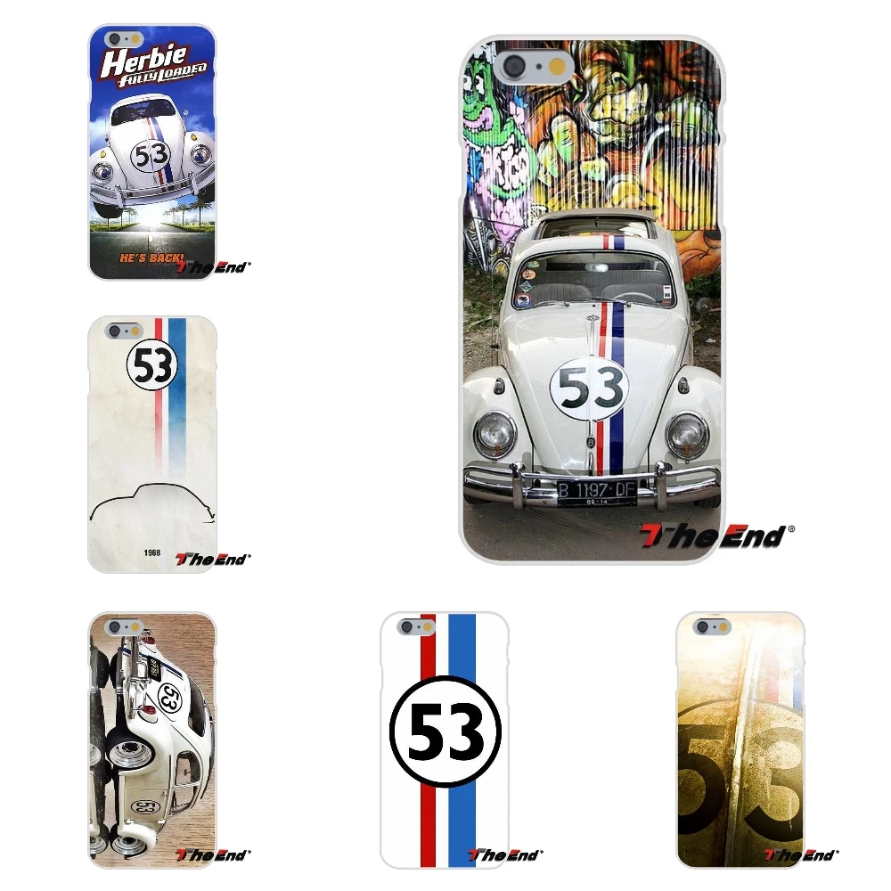 Мягкий силиконовый чехол для iPhone X 4 4S 5 5S 5C SE 6 6S 7 8 Plus Galaxy Grand Core Prime Alpha Herbie 53 VW bug beetle