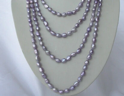 

ddh002609 long 100" 10mm baroque lavender freshwater cultured pearl necklace