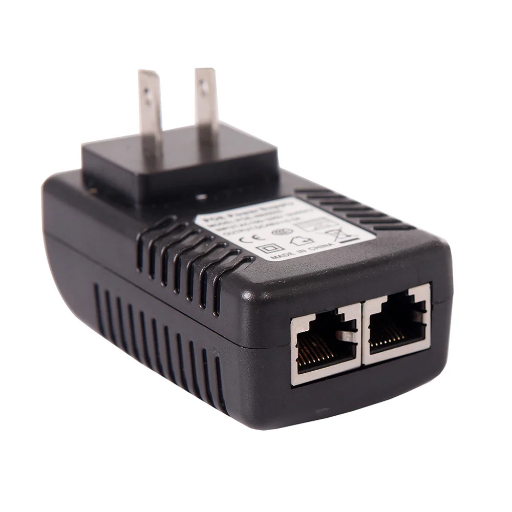 Новый 48V 0.5A настенный штекер POE инжектор Ethernet адаптер IP телефон/блок питания для