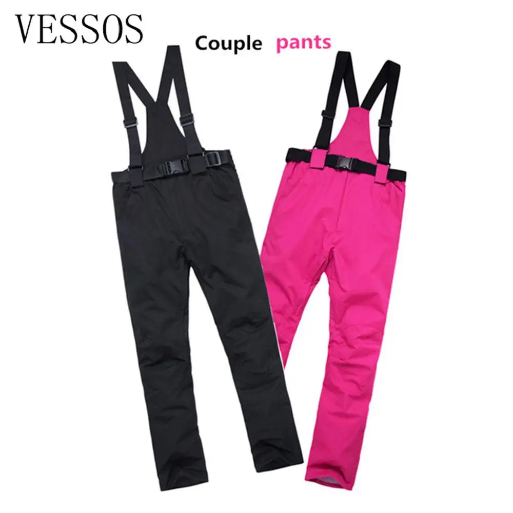 

2018 New Unisex Adult Ski Pants Outdoor Sports Couple Suspenders Trousers Windproof Waterproof Warm Winter Snow Sweatpants