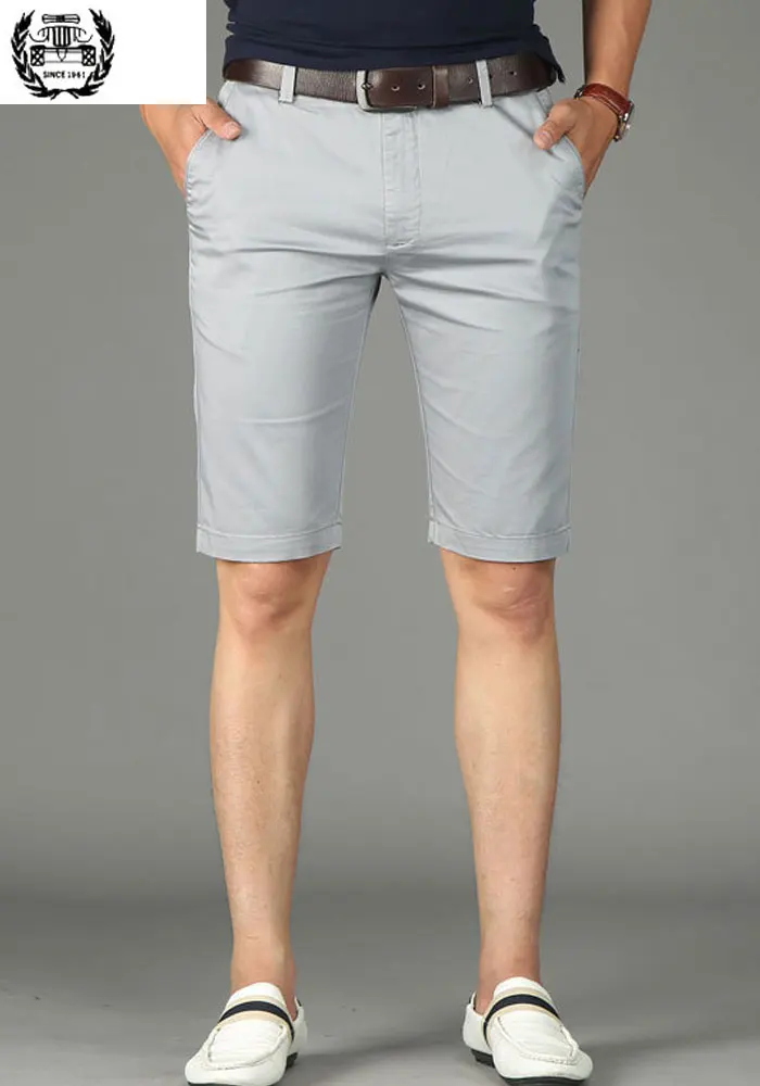 Новые летние пляжные шорты милитари серый 29~ 42 брендовая одежда Прямые мужские шорты Карго хлопок мужские повседневные шорты с карманами