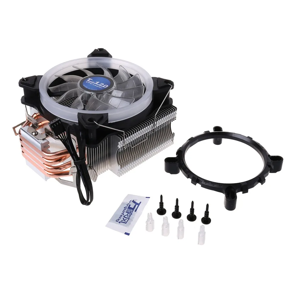 

Cooling Fan CPU Cooler Computer Processor RGB Radiator 4 Heat Pipes Dual Tower for Intel and AMD