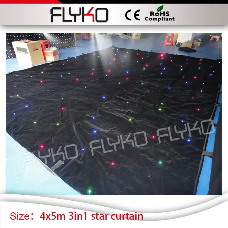 

soft led curtain studio wedding party led backdrop 4*5M star led nightclub curtain