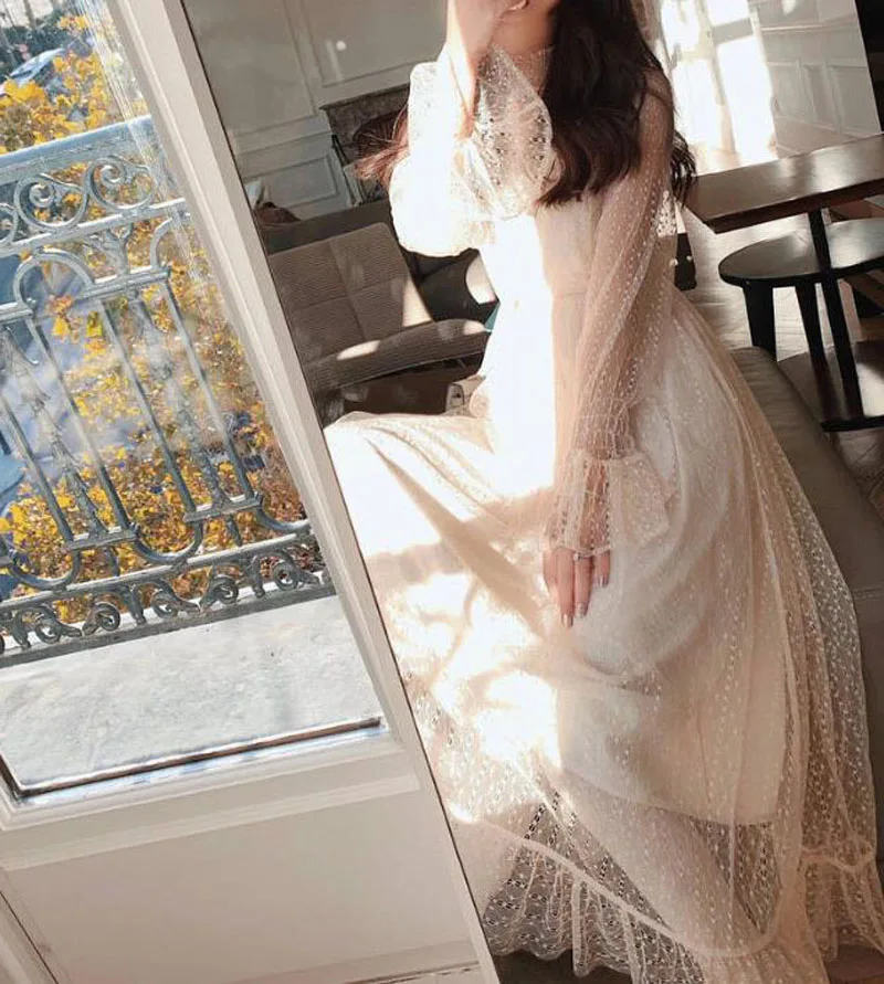 silk gauze dress