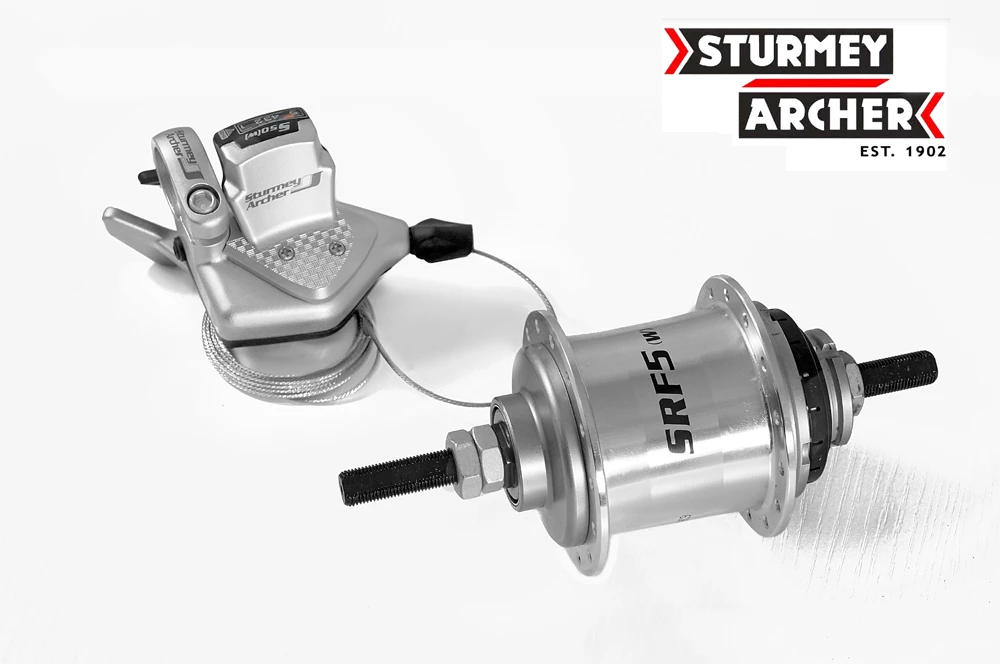 Sturmey archer SRF5(W) con engranaje interno de 5 velocidades, buje trasero  de bicicleta de 28H y 110mm con juego de palanca de cambios apto para  bicicleta plegable|hub 28h|rear hubbicycle rear hub -