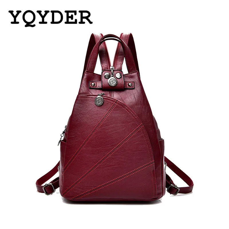 Fashion Leisure Women Backpacks Women S PU Leather Backpacks Female School Shoulder Bags For Teenage Girls