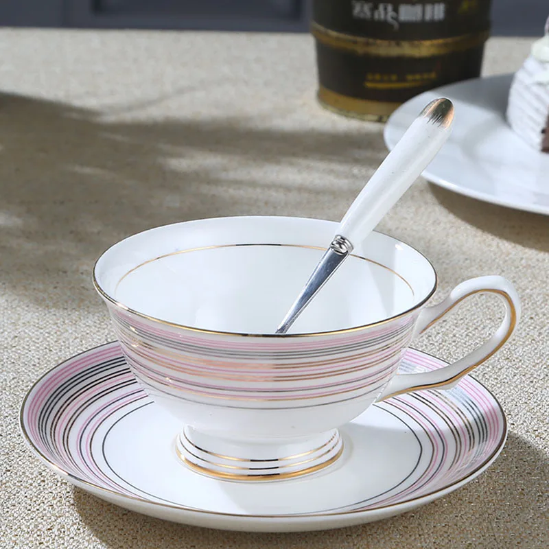 GLLead модные золотые линии керамическая чайная чашка и блюдце костяной фарфор в европейском стиле кофейные молочные чашки для завтрака фарфоровая тарелка