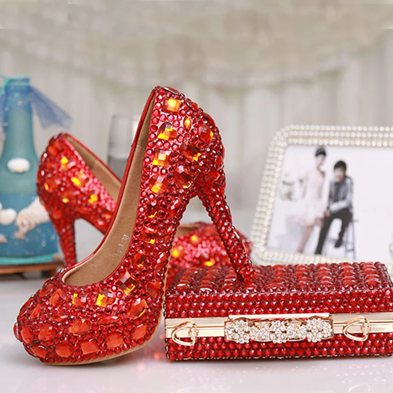red evening dress shoes