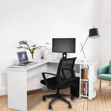 Деревянный Офисный Компьютерный письменный стол домашний игровой ПК мебель l-образный угловой компьютерный стол с книжной полкой