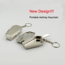Автомобиль творческий пепельница гробы Tabut Форма Портативный Металлическая Пепельница брелок с кнопкой