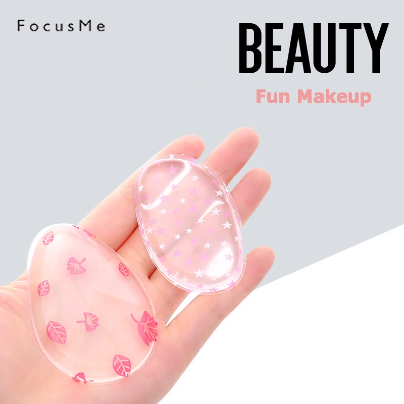 

FocusMe Silicone Makeup Puff Cosmetic Puff Powder Foundation Smooth Soft Transparent Makeup Jelly Puff New Design