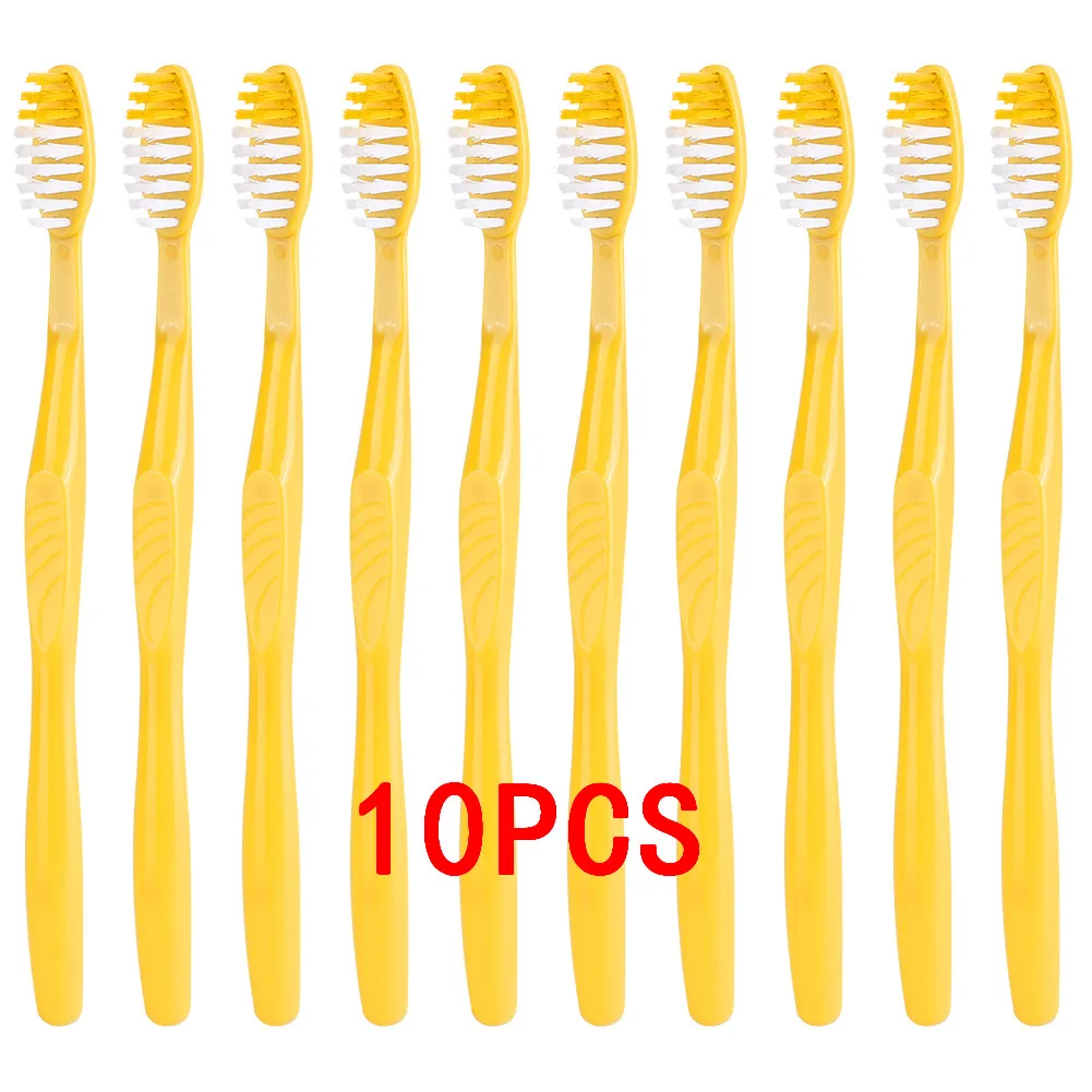 

10PCS Handy Plastic Travel Teeth Clean Tool Hotel Disposable Toothbrush with Toothpaste Wash Gargle Suit for Travel Camping Kit