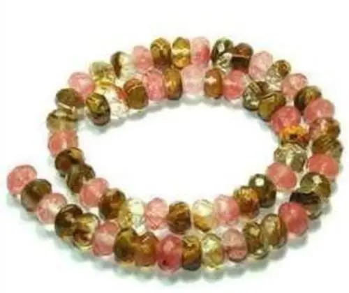

4X6mm Faceted Roundel Watermelon Tourmaline Gem loose Beads 15"