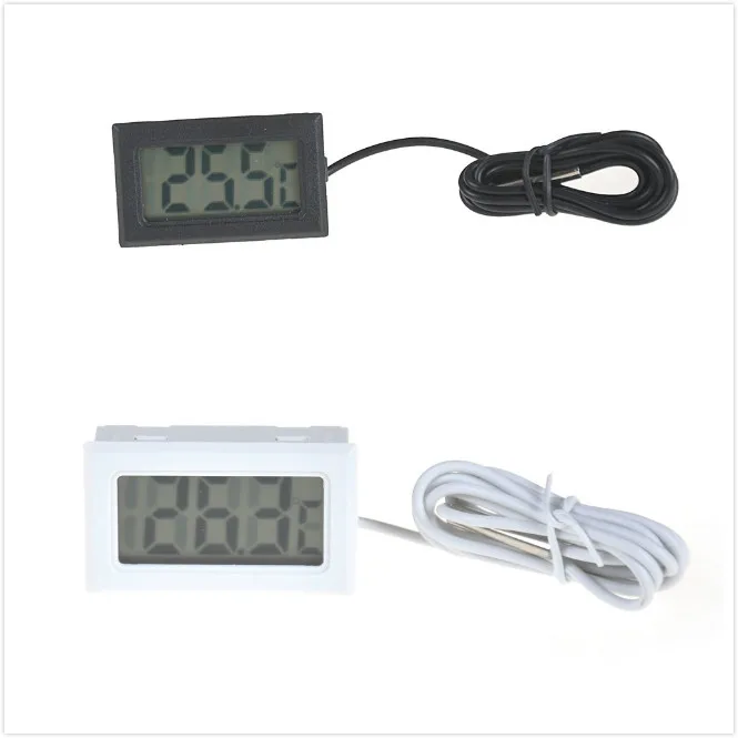 1Pcs 47*28*14mm Mini High Temperature Thermometer With Probe Celsius