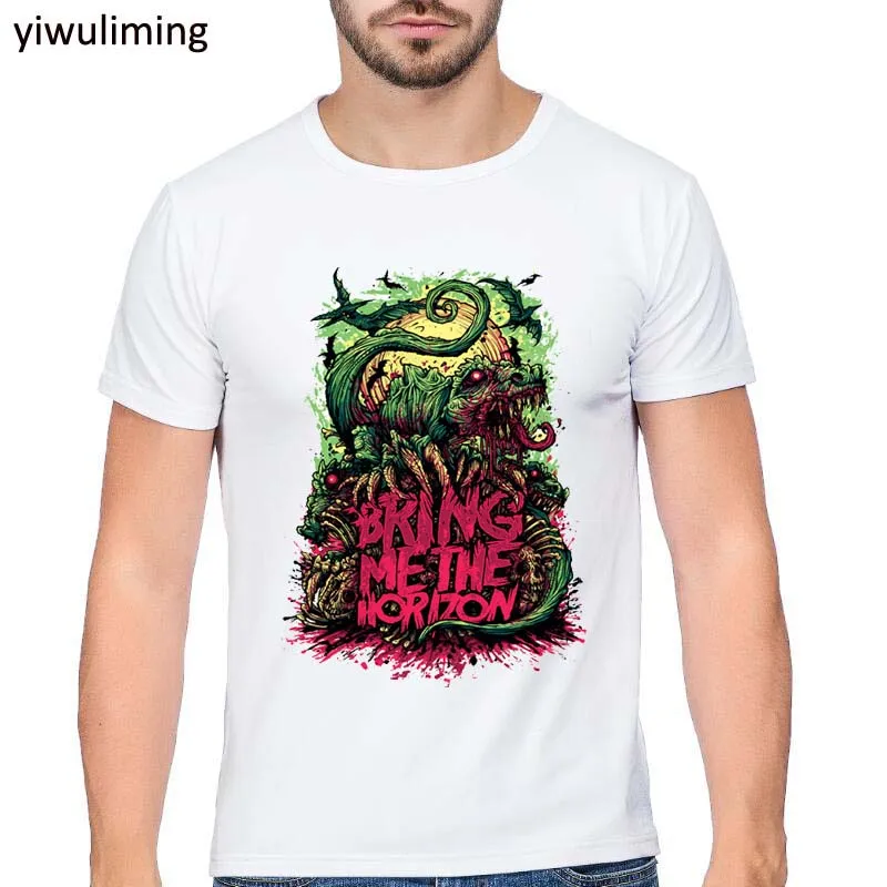 

Bring Me The Horizon Men T Shirts Digital Printed Top Tees Homme Customized