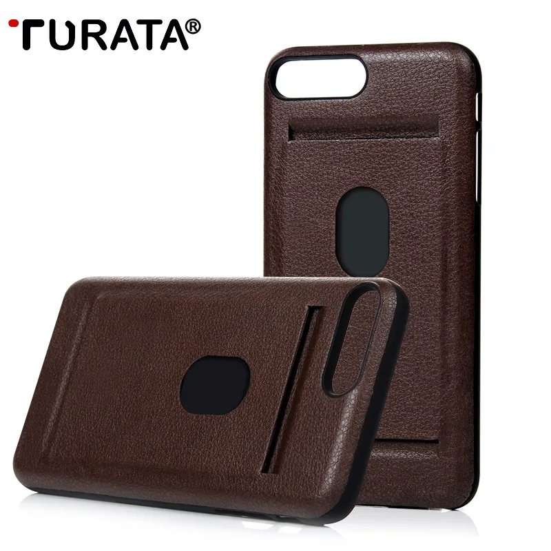 For iPhone 7 / Plus TURATA Ultra Slim Fit Leather Wallet Card Holder Hard Plastic Case Cover for 7Plus |