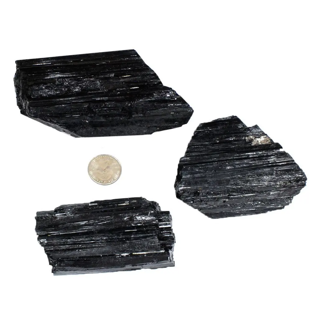 Large Black Tourmaline Rod - Powerful Energy - Overlb From Brazil
