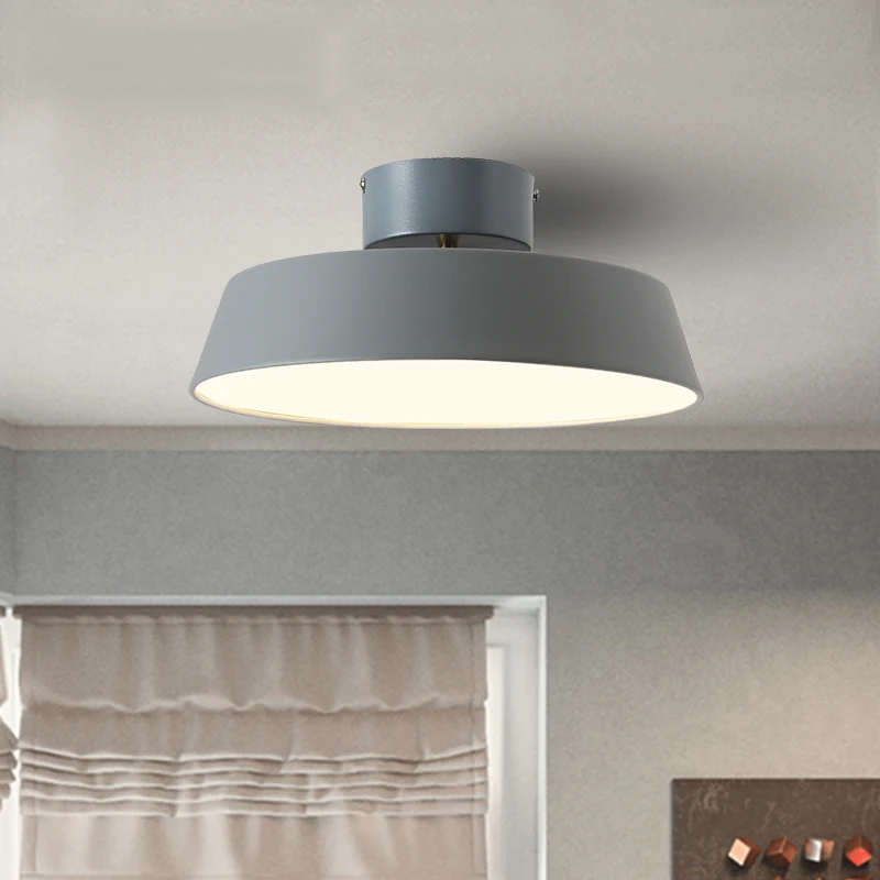 

Modern nordic minimalist ceiling light creative lron LED macaron ceiling lamp for living room bedroom office indoor lights e27