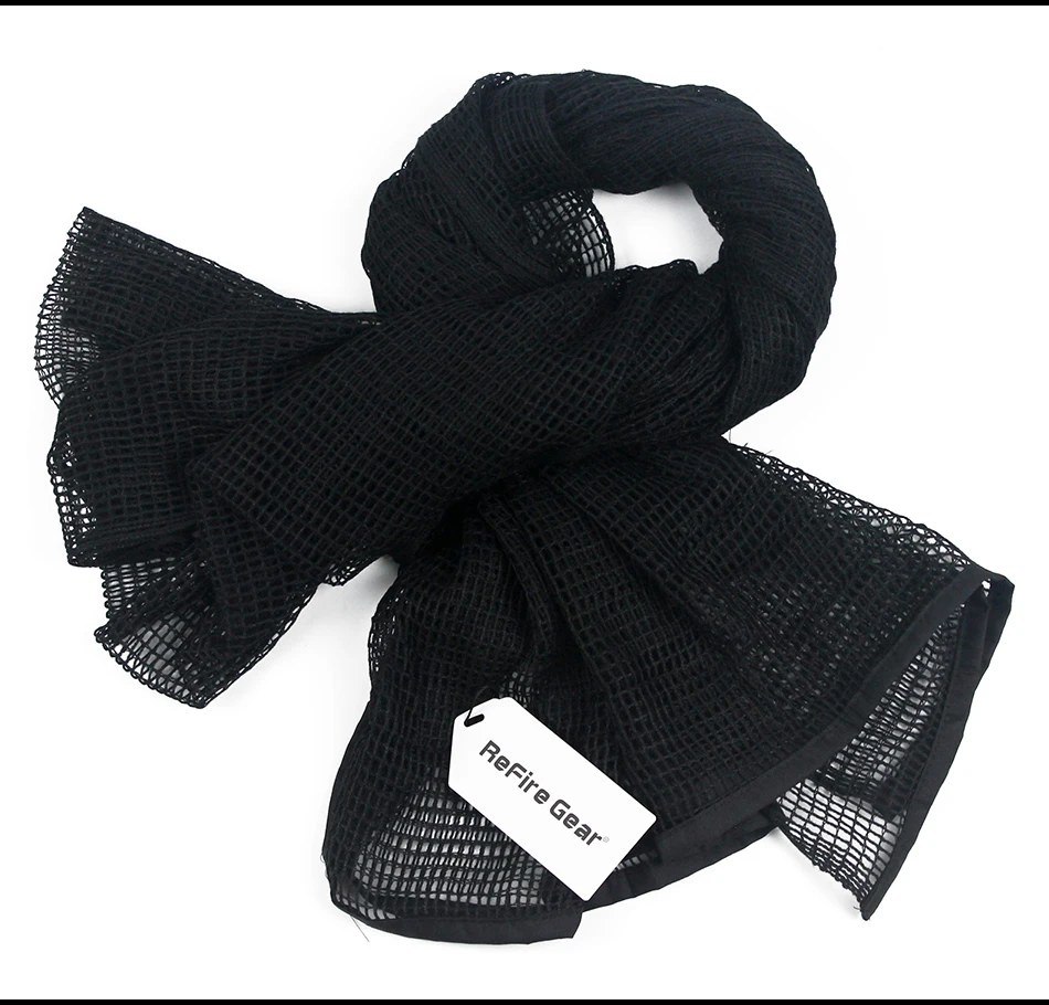 ReFire Gear Arab Military Tactical Mesh Scarf Men US Army Soldiers Combat Camouflage Scarves Conceal Camo Shawl Veil Scarf 190cm mens head wrap bandana
